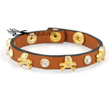 Skeleton Leather Bracelets Mens For Sale,New Genuine Leather Cowhide Bracelets Wholesale Price